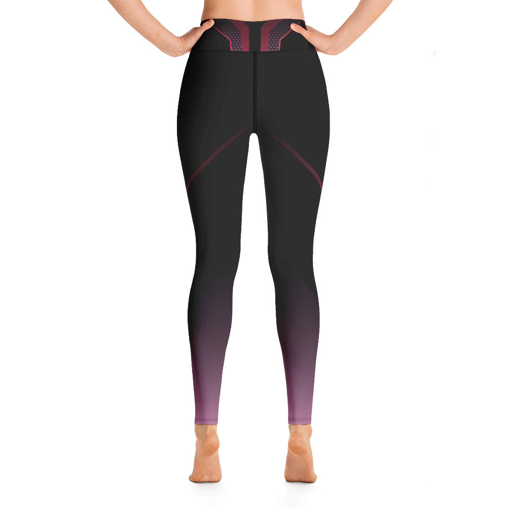 Yoga Leggings Black and Red