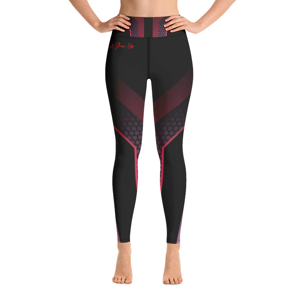 Yoga Leggings Black and Red