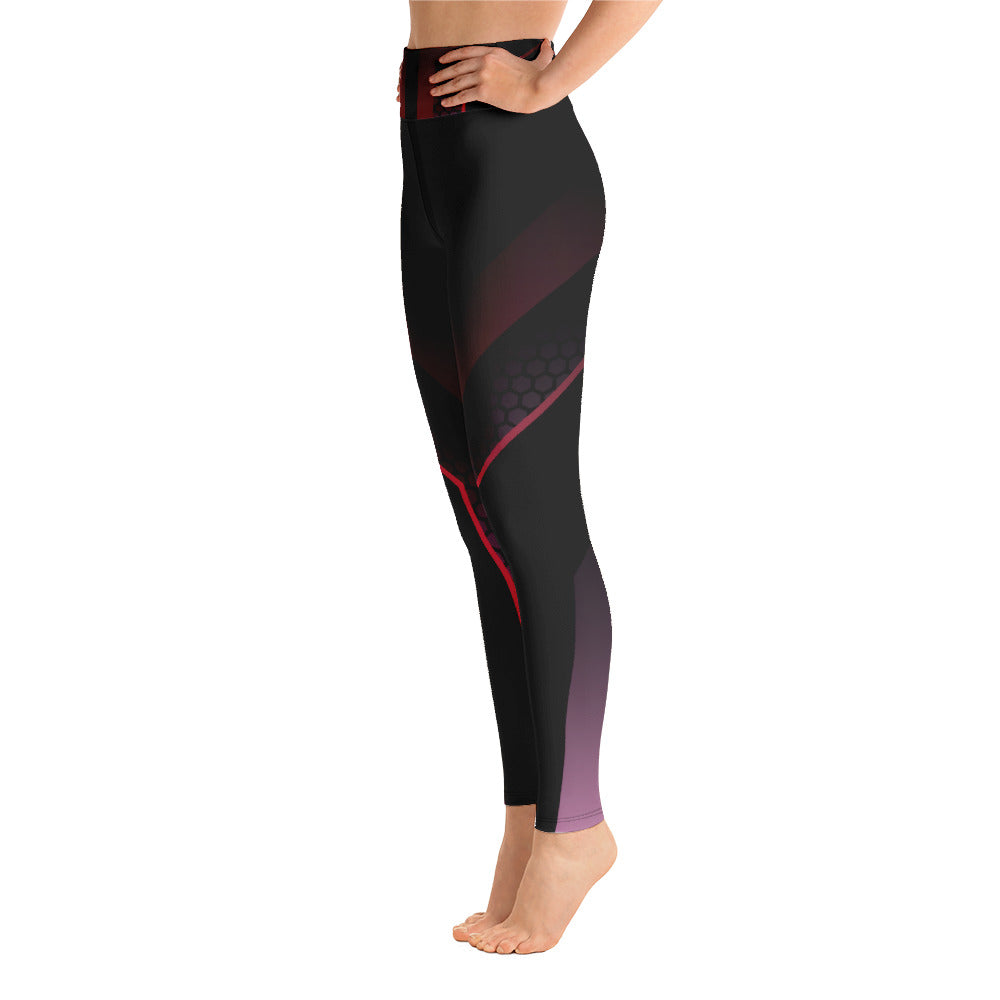 Yoga Leggings Black and Red