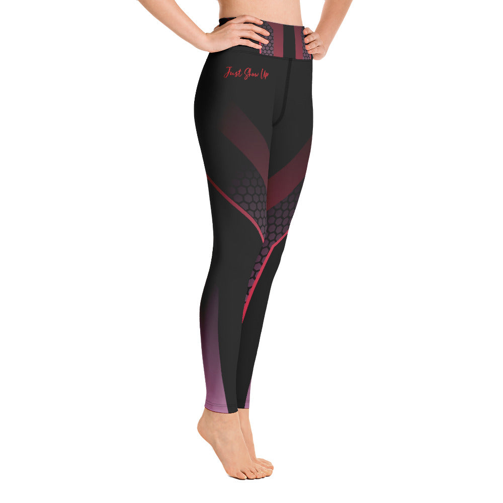 Yoga Leggings Black and Red