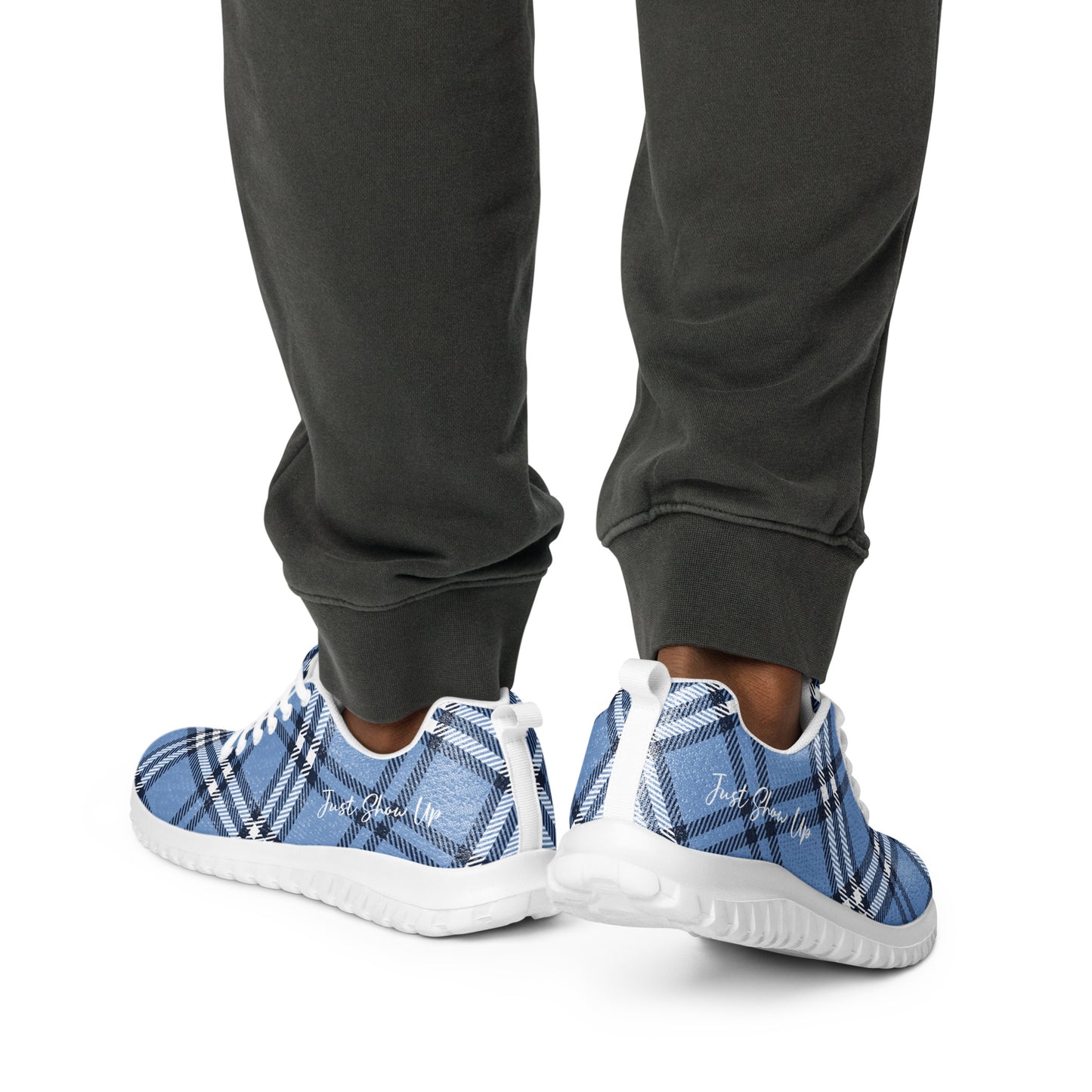 Men’s athletic shoes Blue Plaid