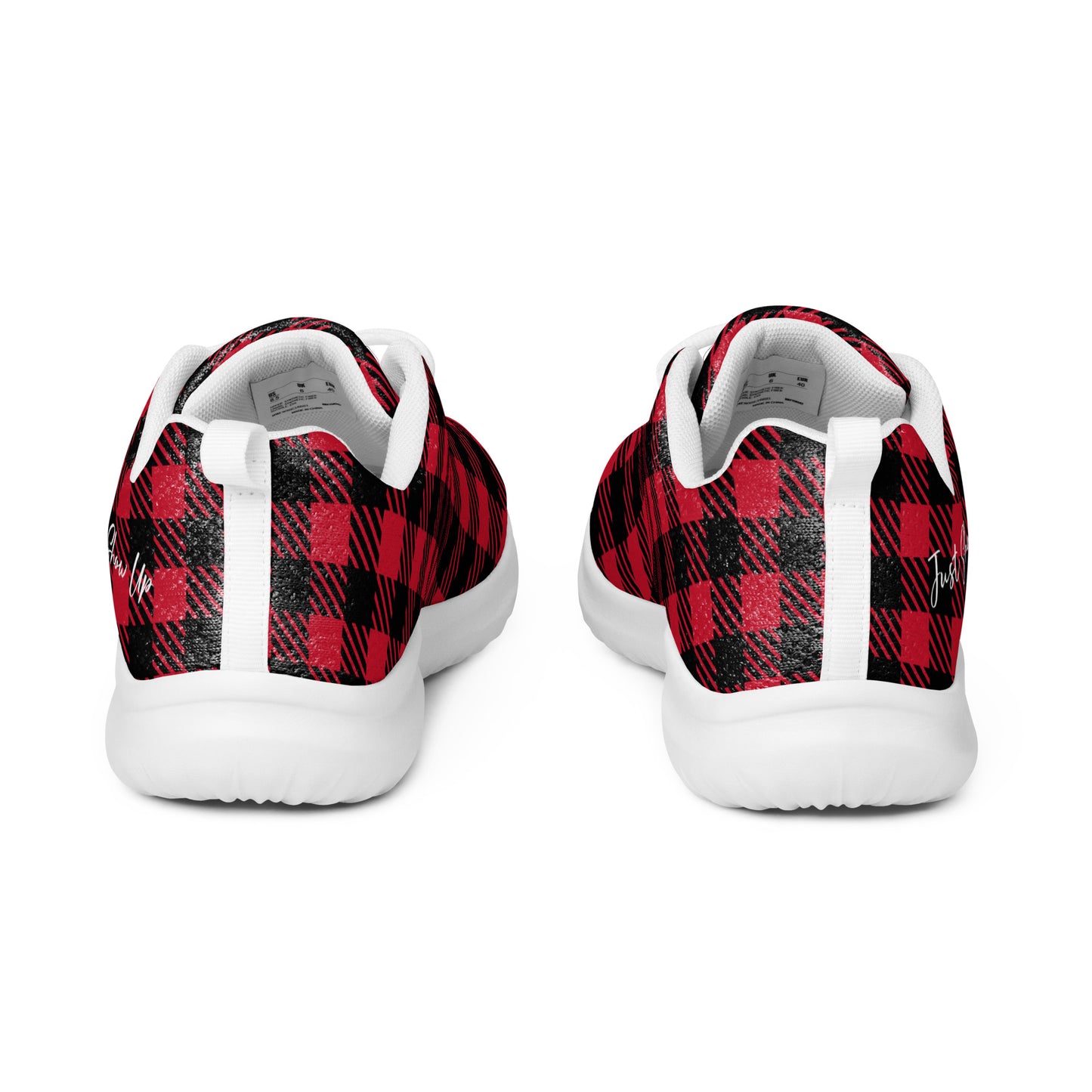 Men’s athletic shoes Red Plaid