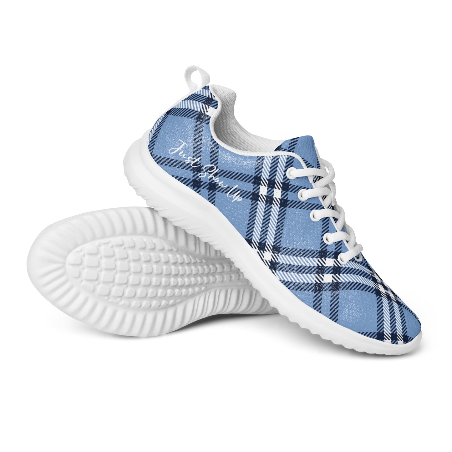 Men’s athletic shoes Blue Plaid