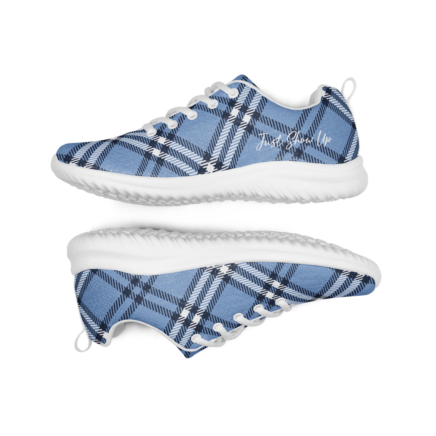 Men’s athletic shoes Blue Plaid