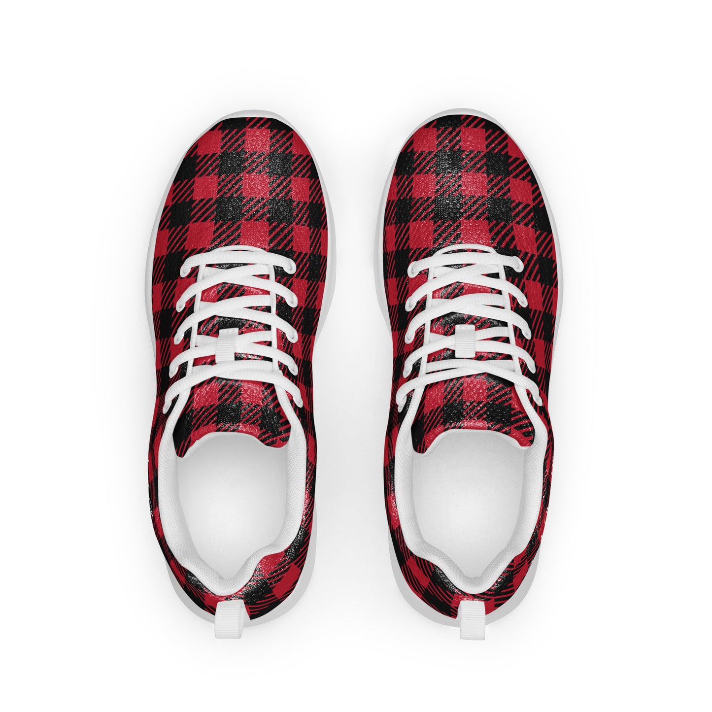 Men’s athletic shoes Red Plaid