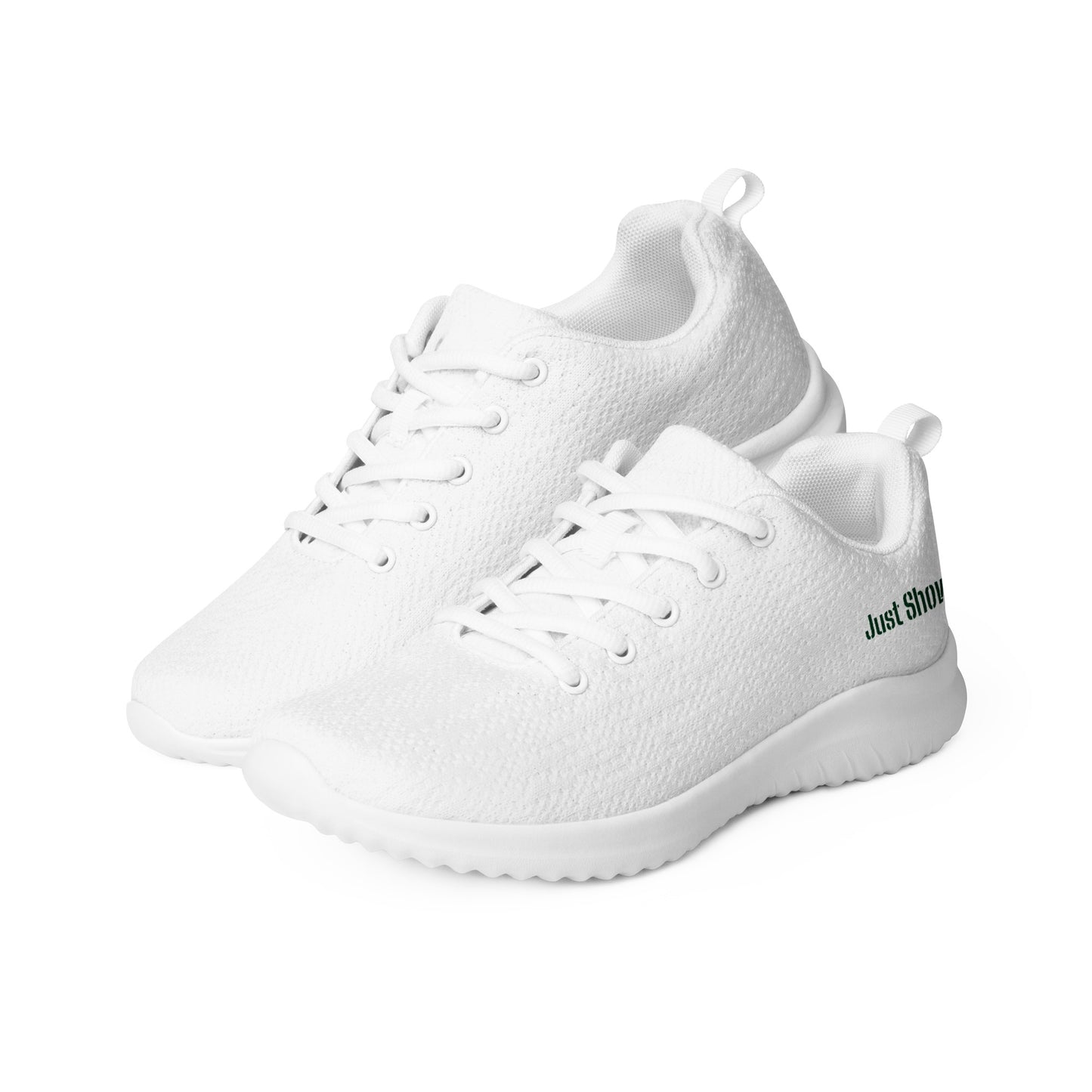 Men’s athletic shoes Green Just Show Up Block Letter