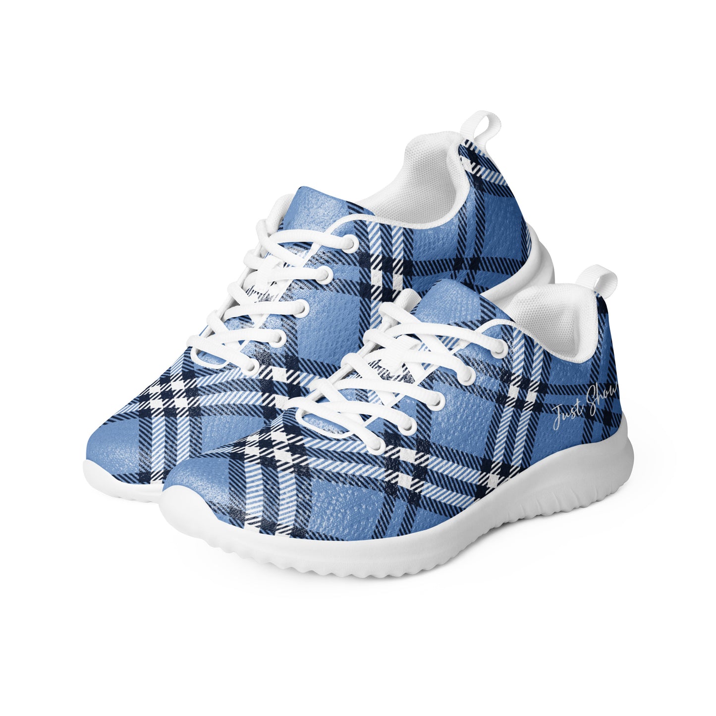 Men’s athletic shoes Blue Plaid