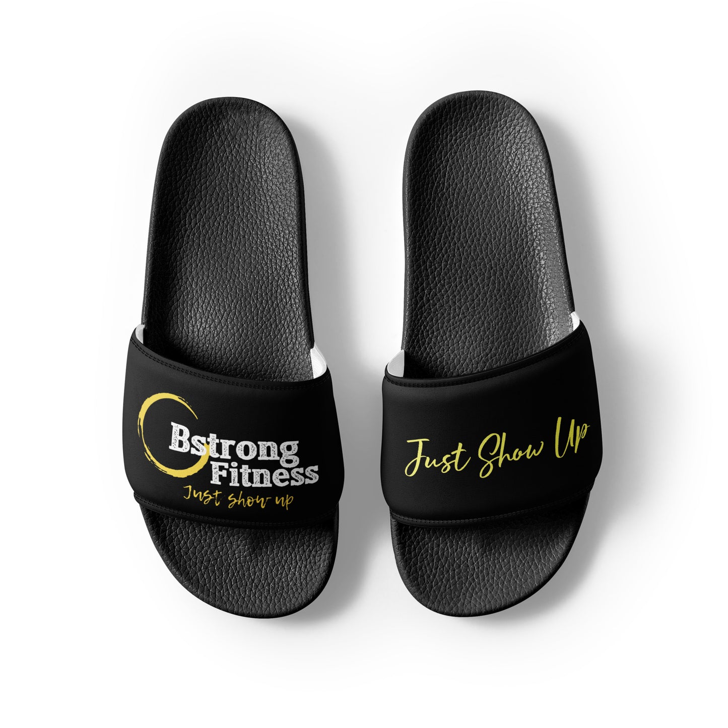 Men’s slides Black with Yellow