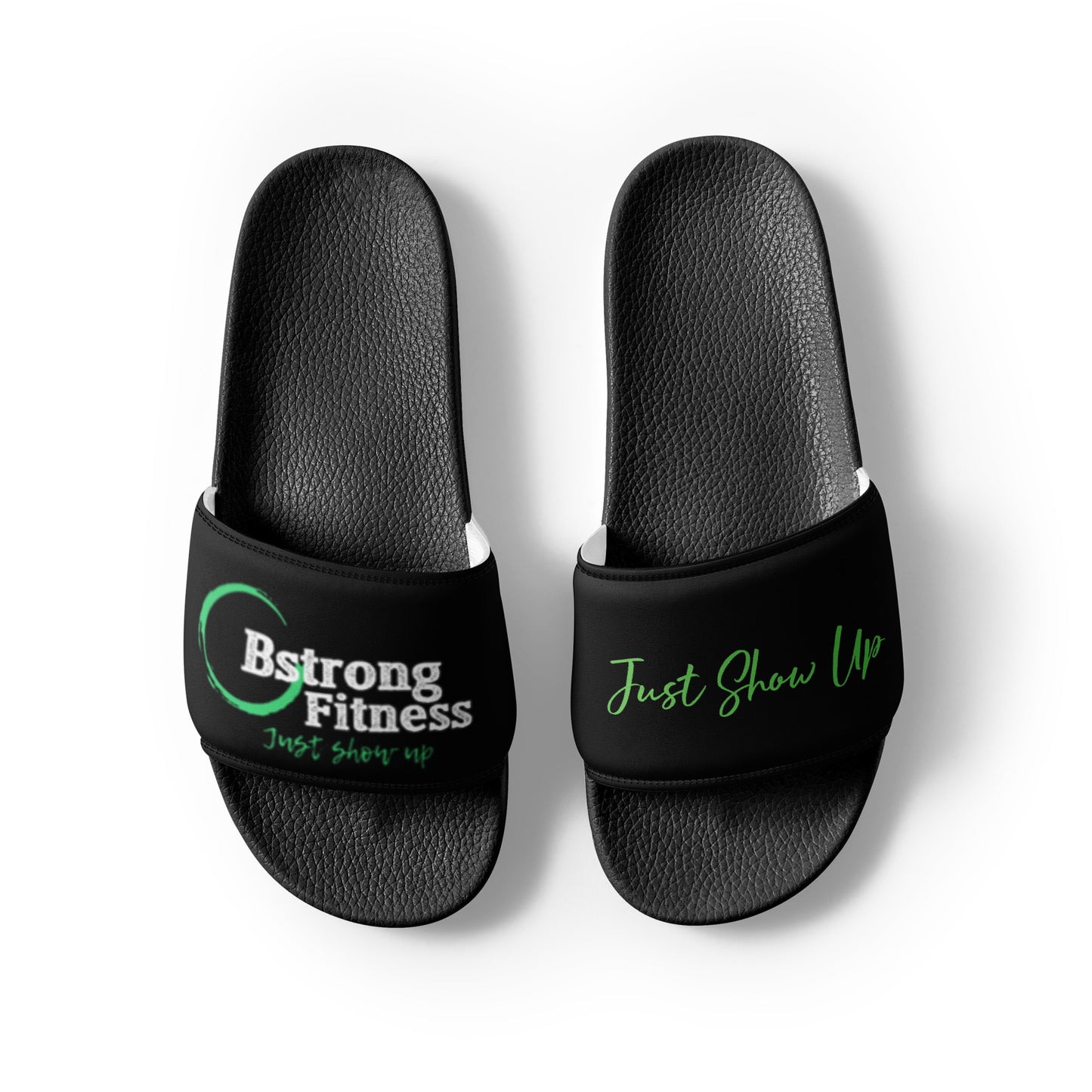 Men’s slides Black with Green