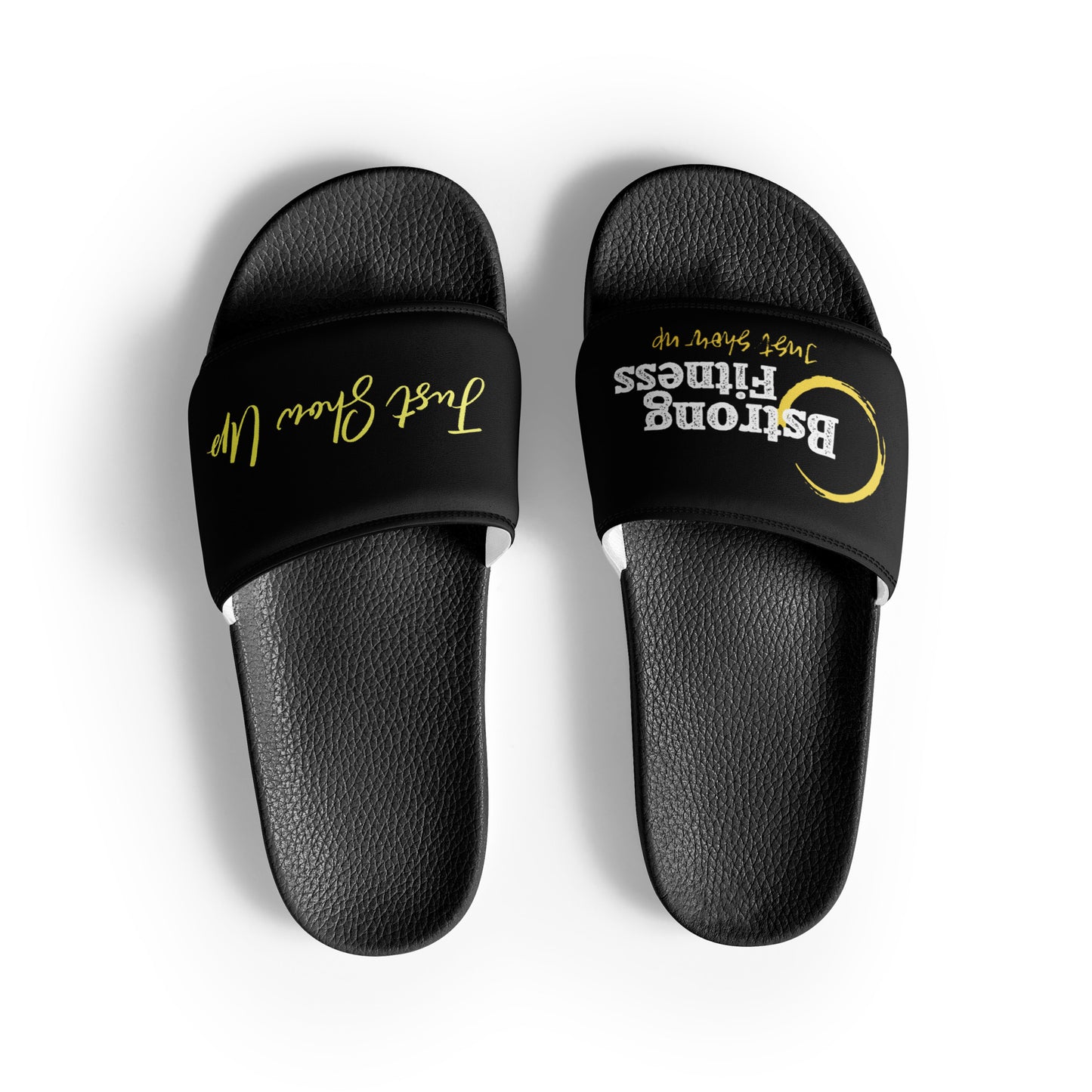 Men’s slides Black with Yellow