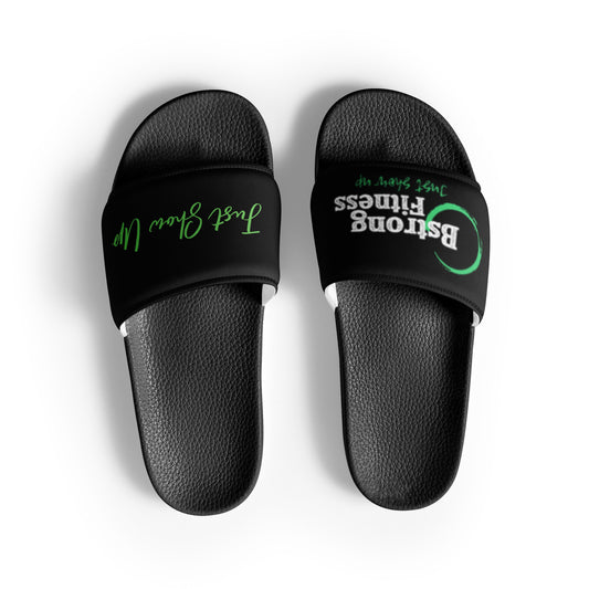 Men’s slides Black with Green