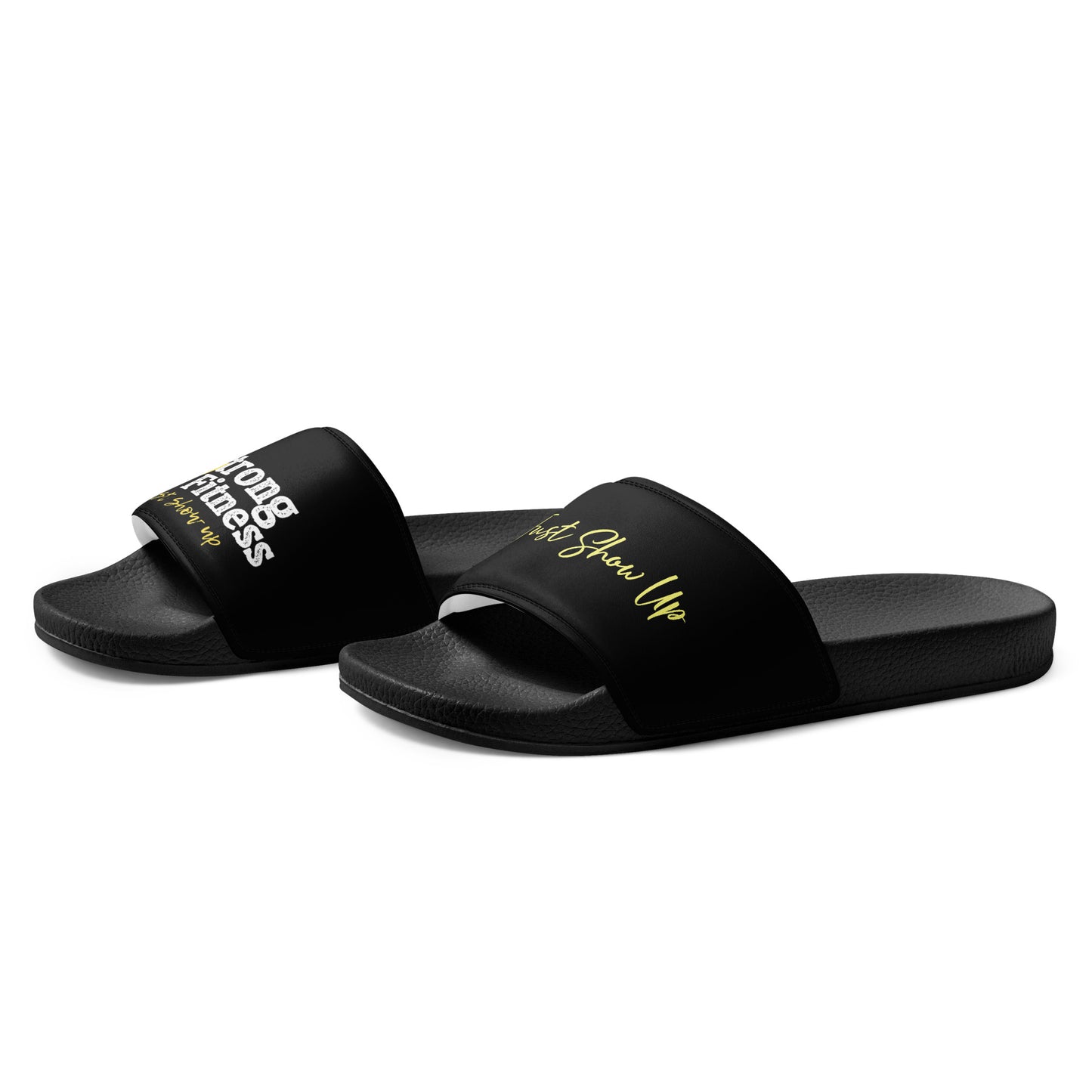 Men’s slides Black with Yellow