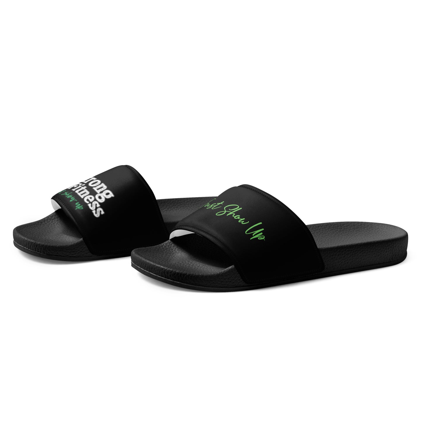 Men’s slides Black with Green