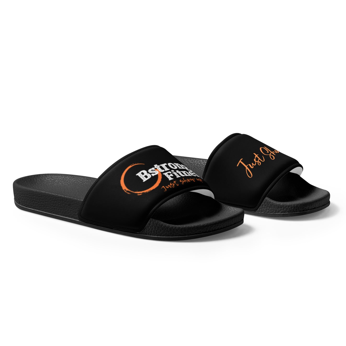 Men’s slides Black with Orange