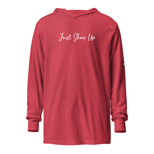 Hooded long-sleeve tee Red