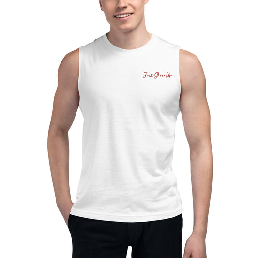 Muscle Shirt white Just Show Up