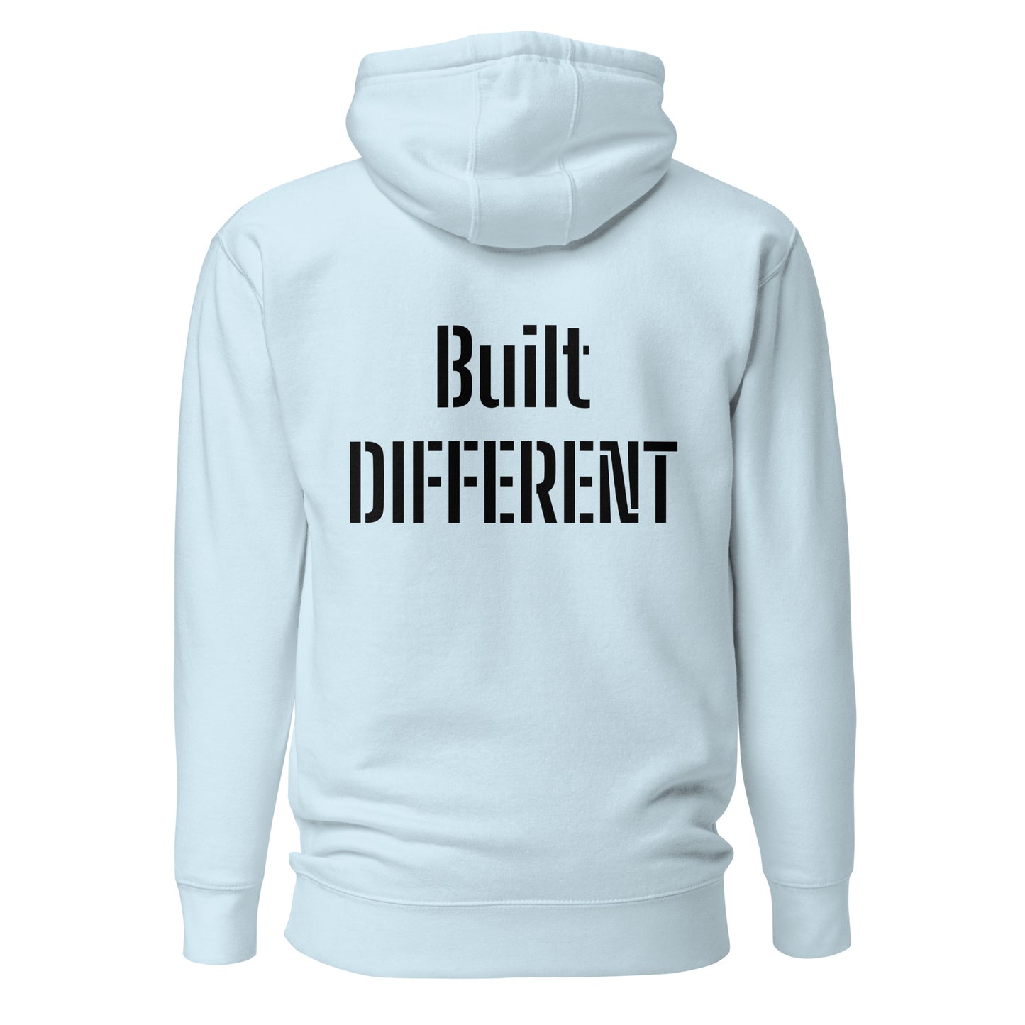 Unisex Hoodie Built Different light blue