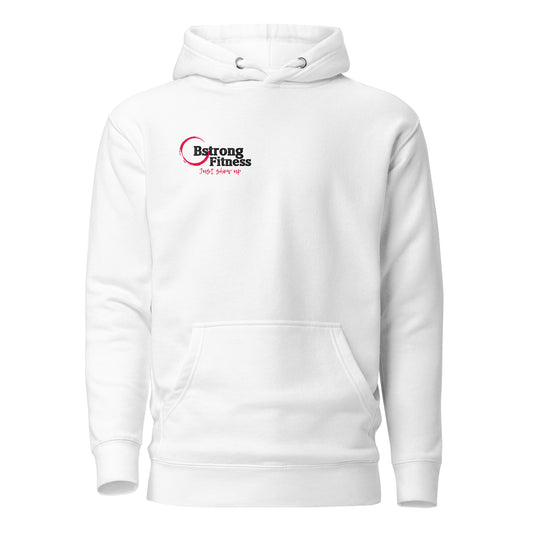 Unisex Hoodie Built DIFFERENT White and Red