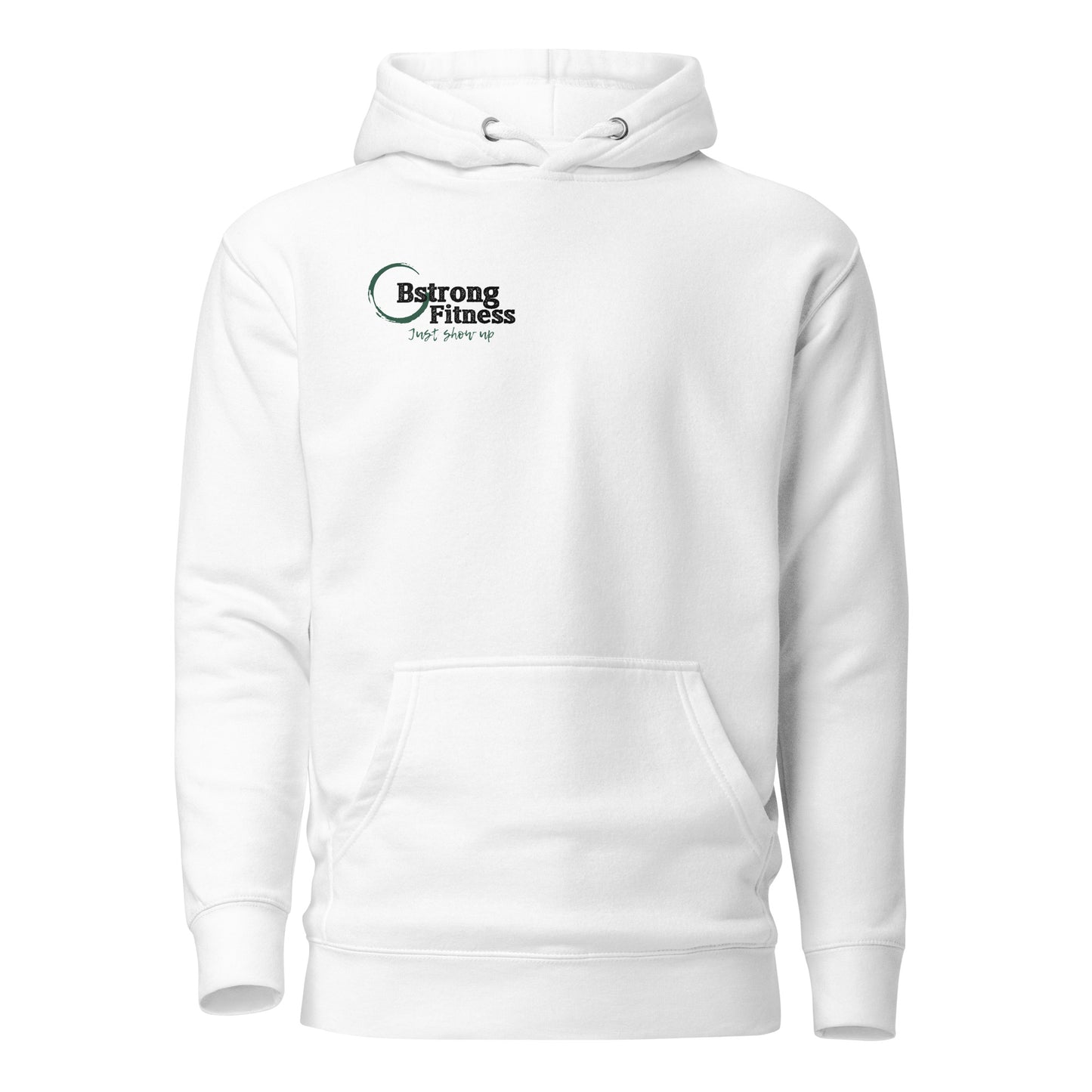 Unisex Hoodie Built DIFFERENT White and Green