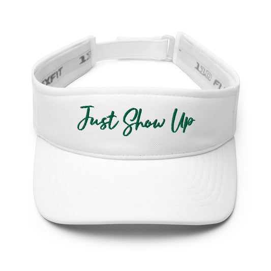 White Visor with Green logo