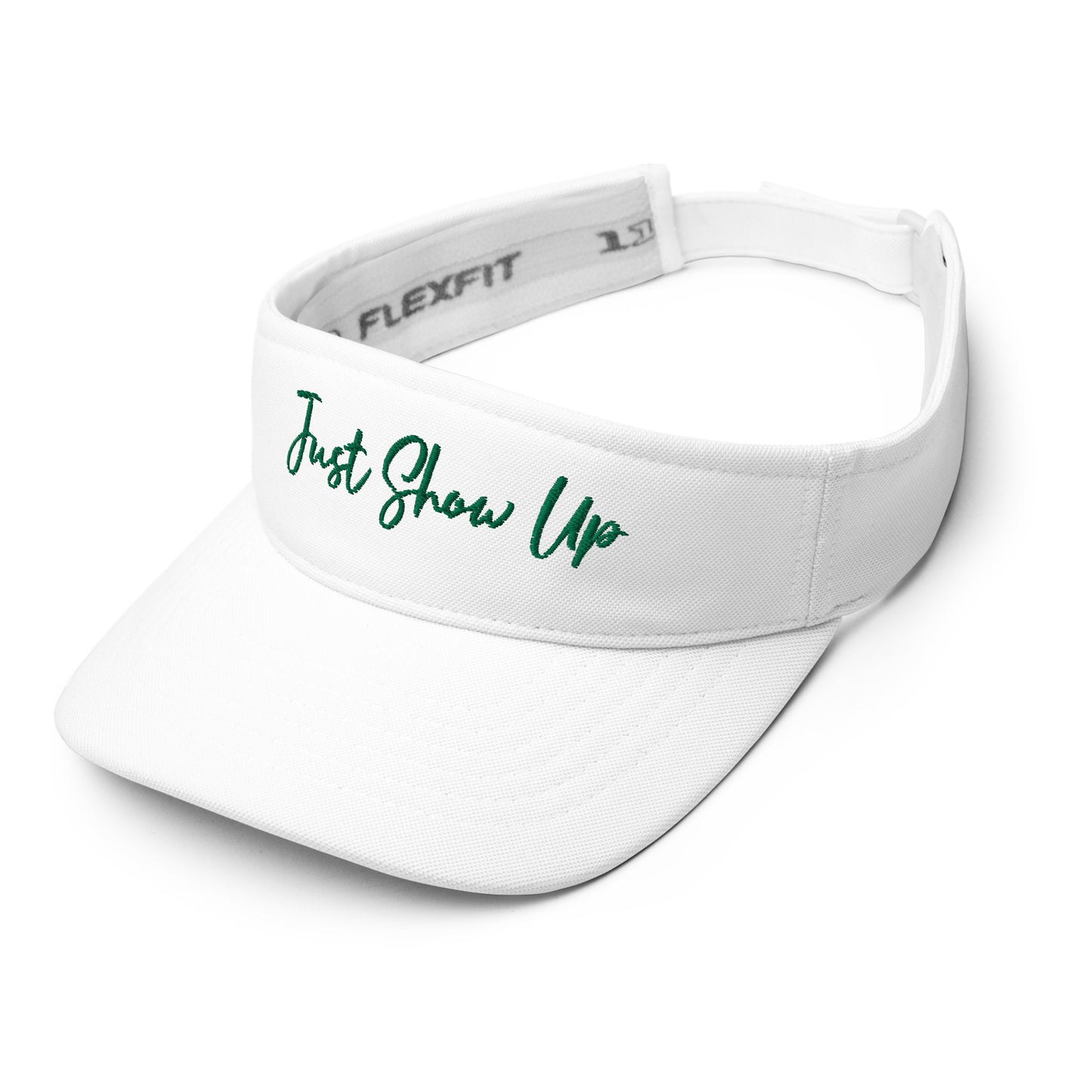 White Visor with Green logo