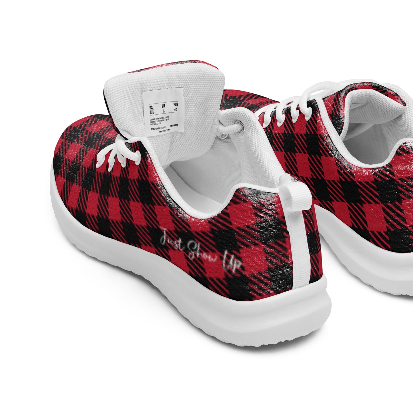 Women’s athletic shoes Red Plaid