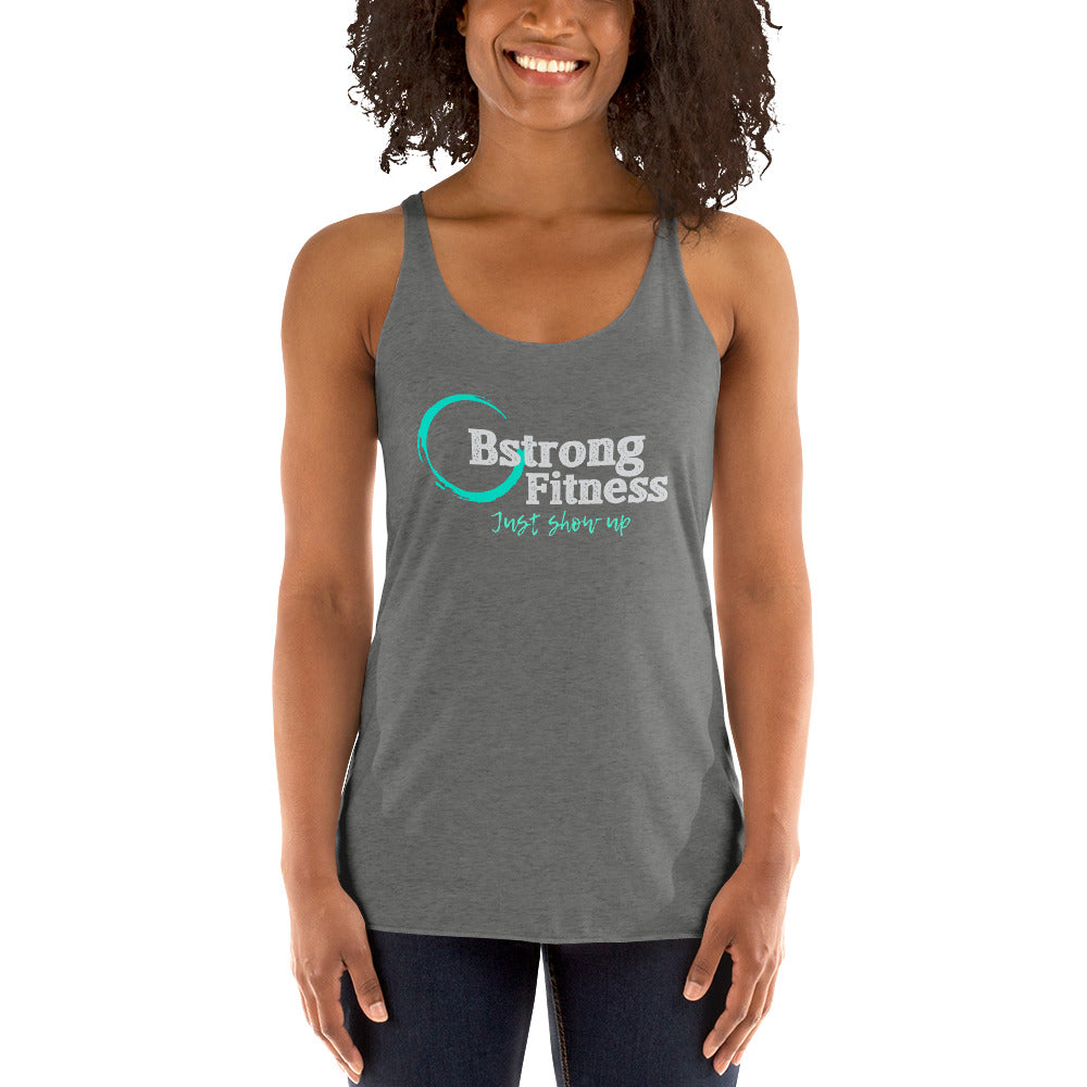 Women's Racerback Tank Classic Logo Just Show Up