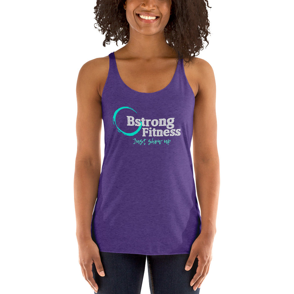 Women's Racerback Tank Classic Logo Just Show Up