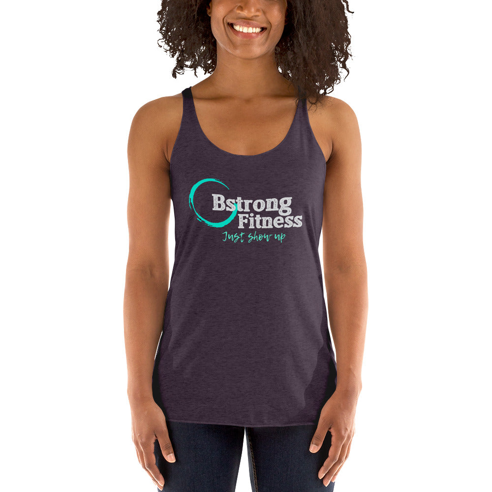 Women's Racerback Tank Classic Logo Just Show Up