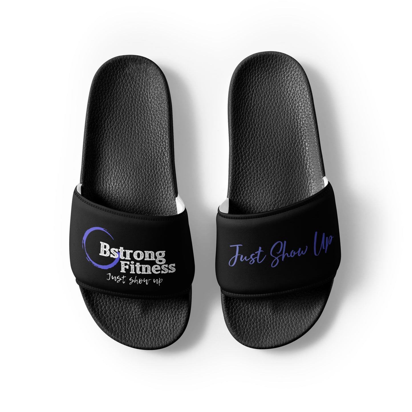 Women's slides Black with Purple