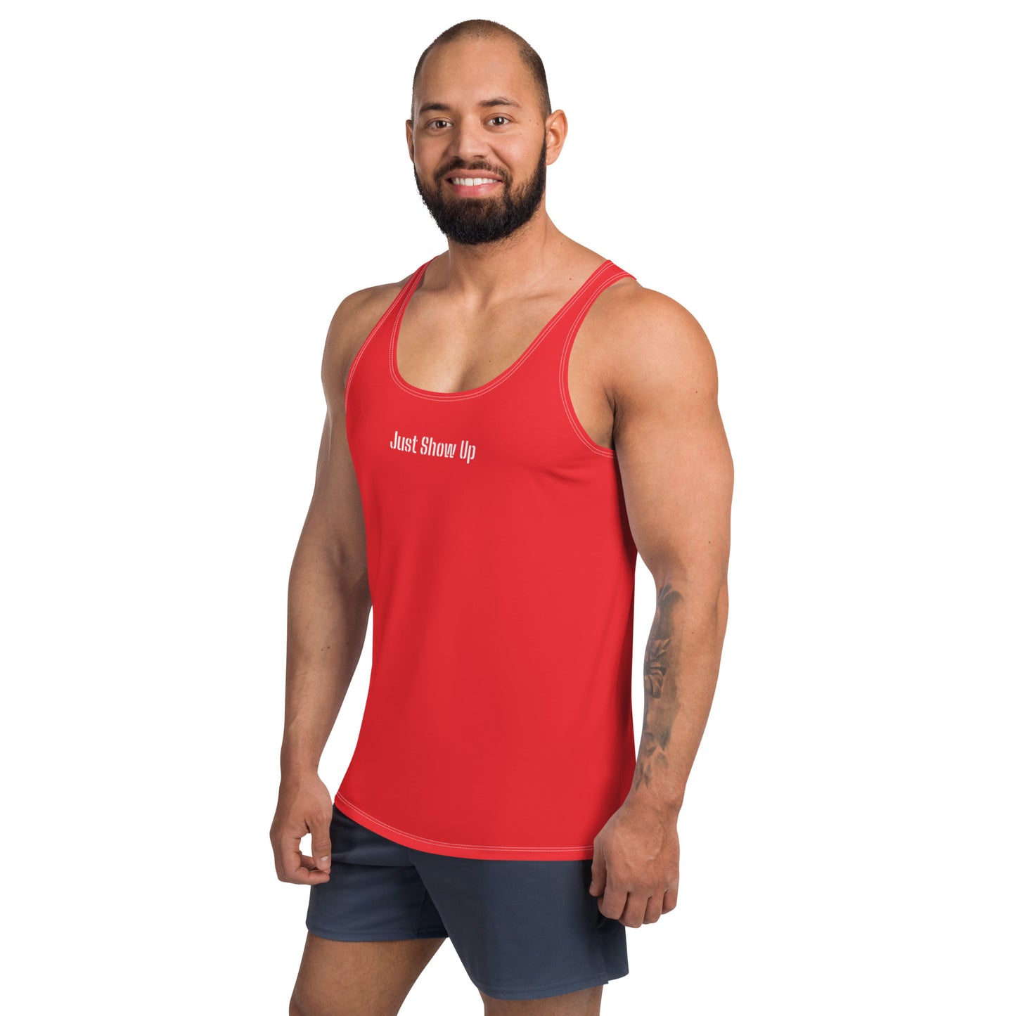 Unisex Tank Top Just Show Up Red