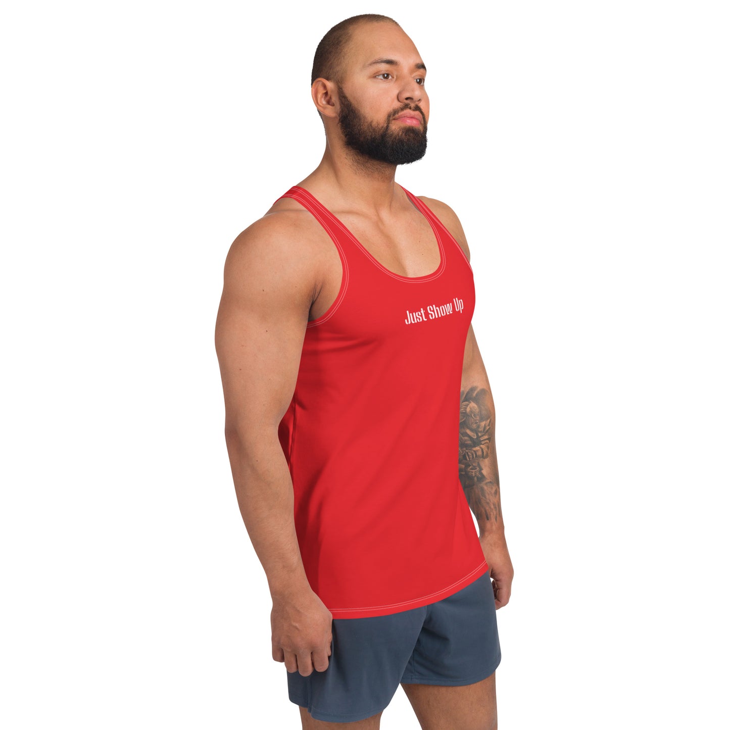 Unisex Tank Top Just Show Up Red