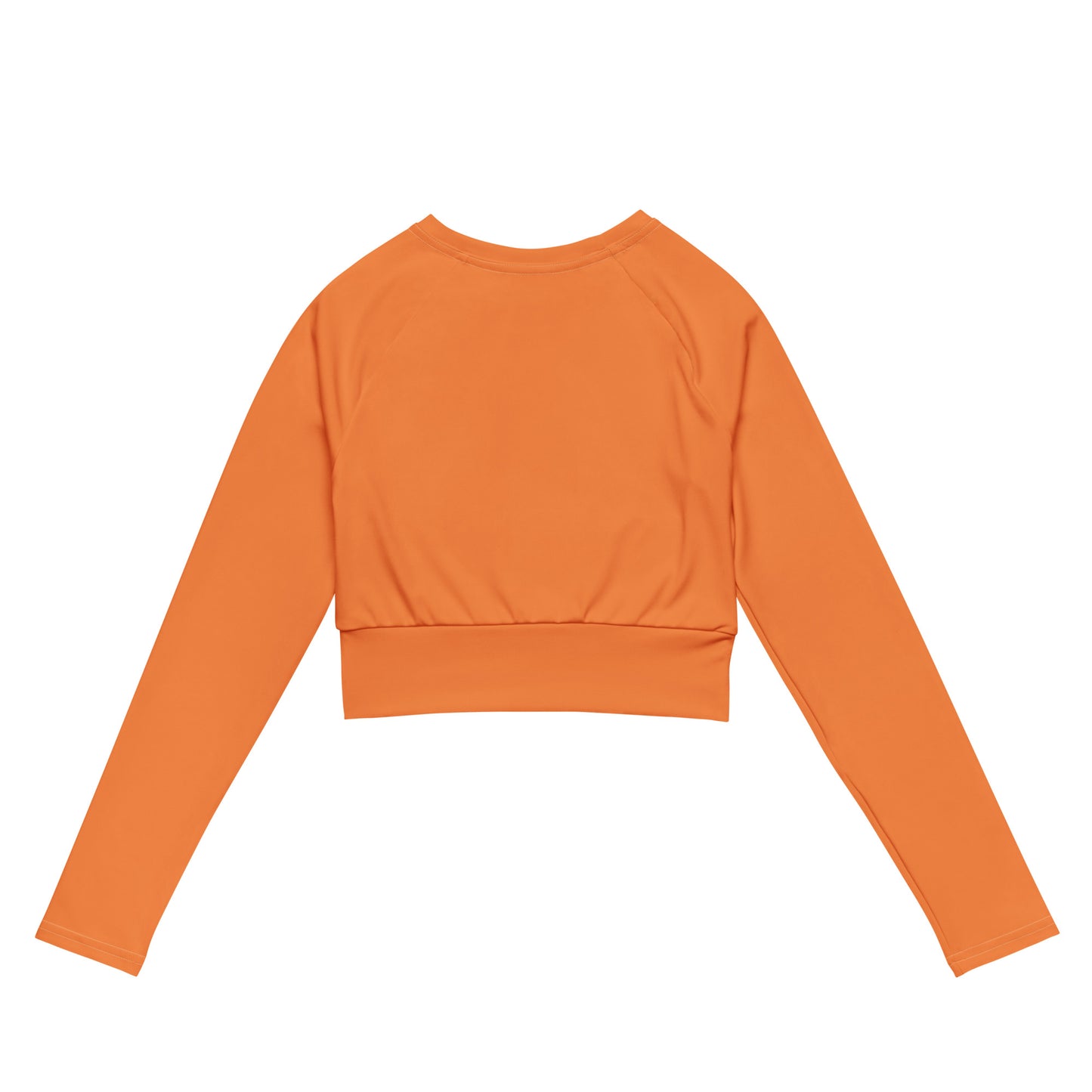 Recycled long-sleeve crop top Orange