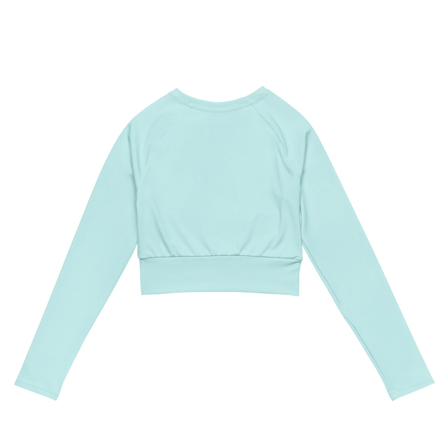 Recycled long-sleeve crop top Light Blue