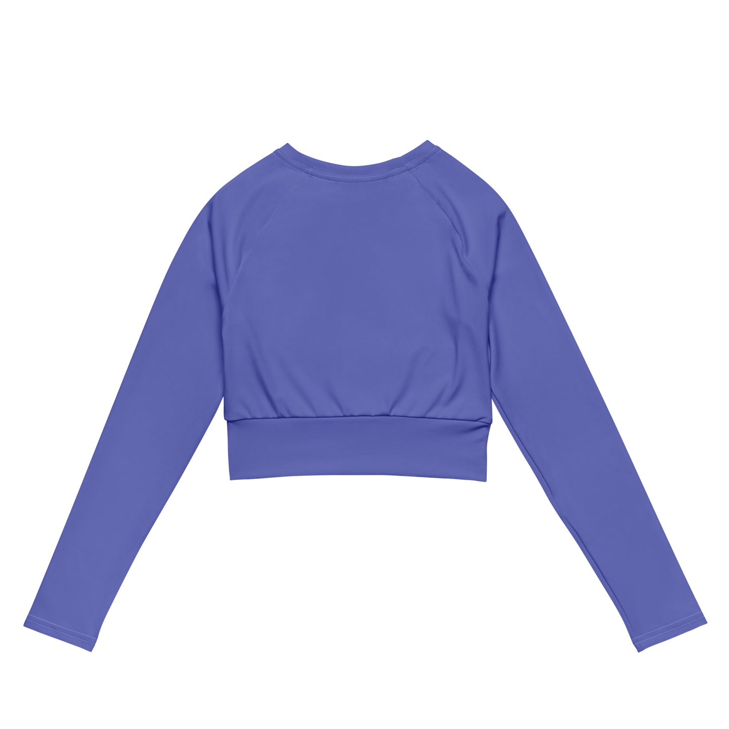 Recycled long-sleeve crop top Purple