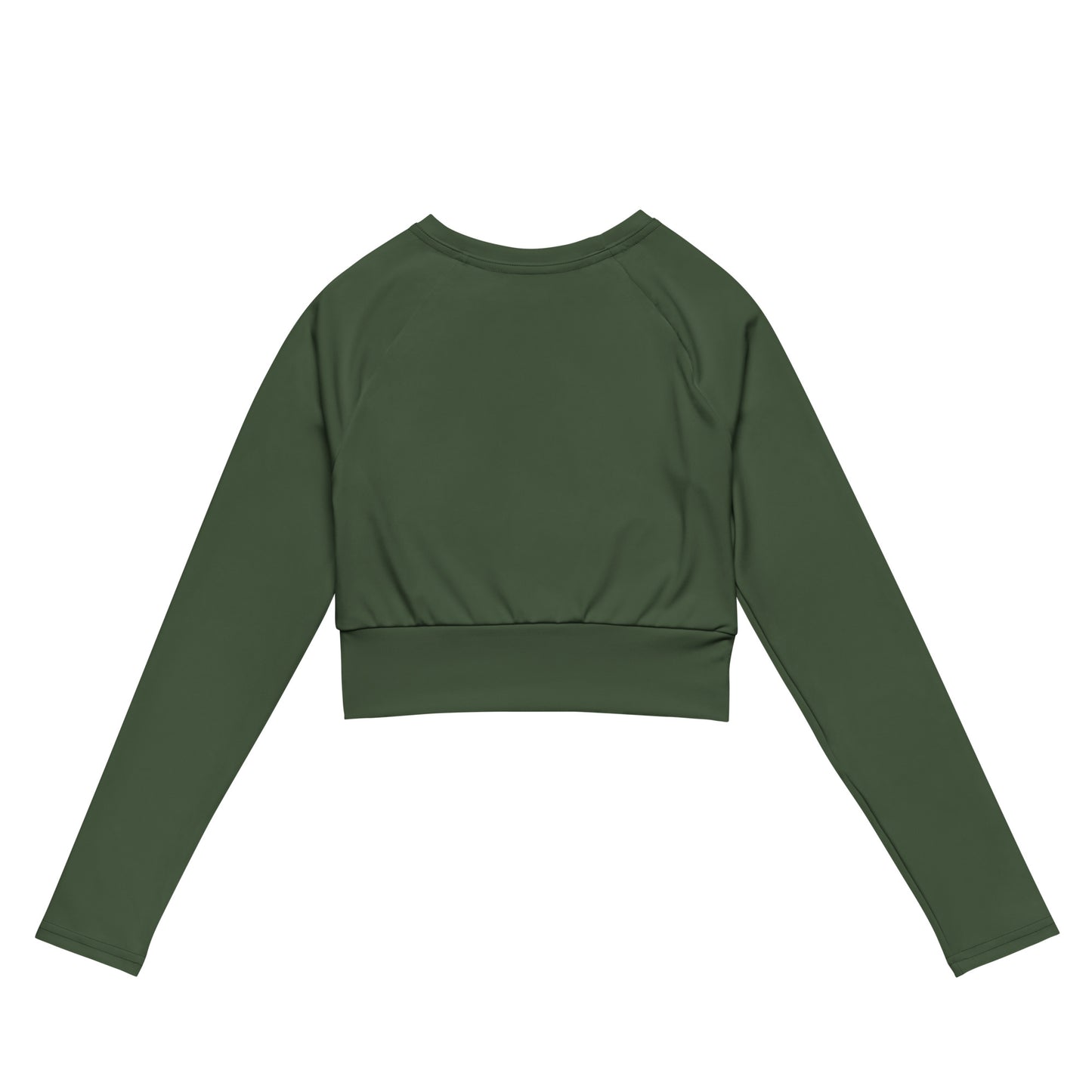 Recycled long-sleeve crop top Green