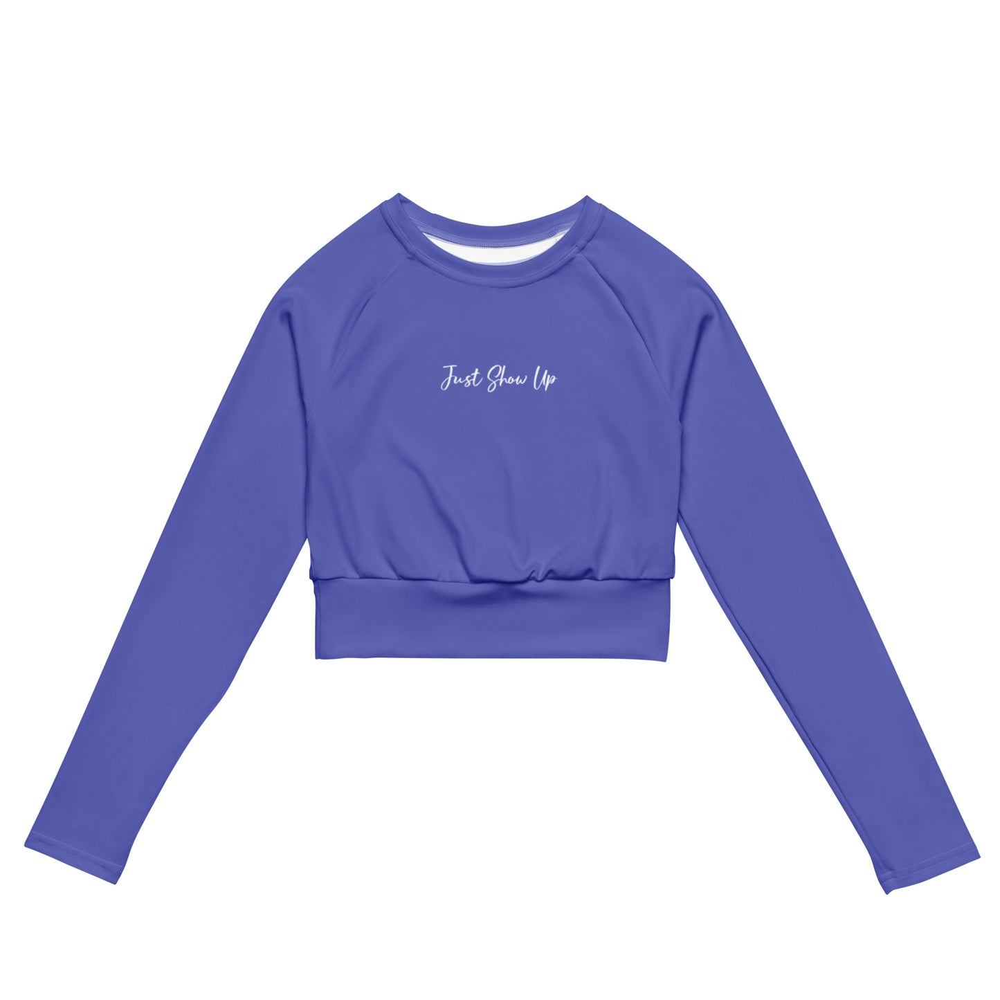 Recycled long-sleeve crop top Purple