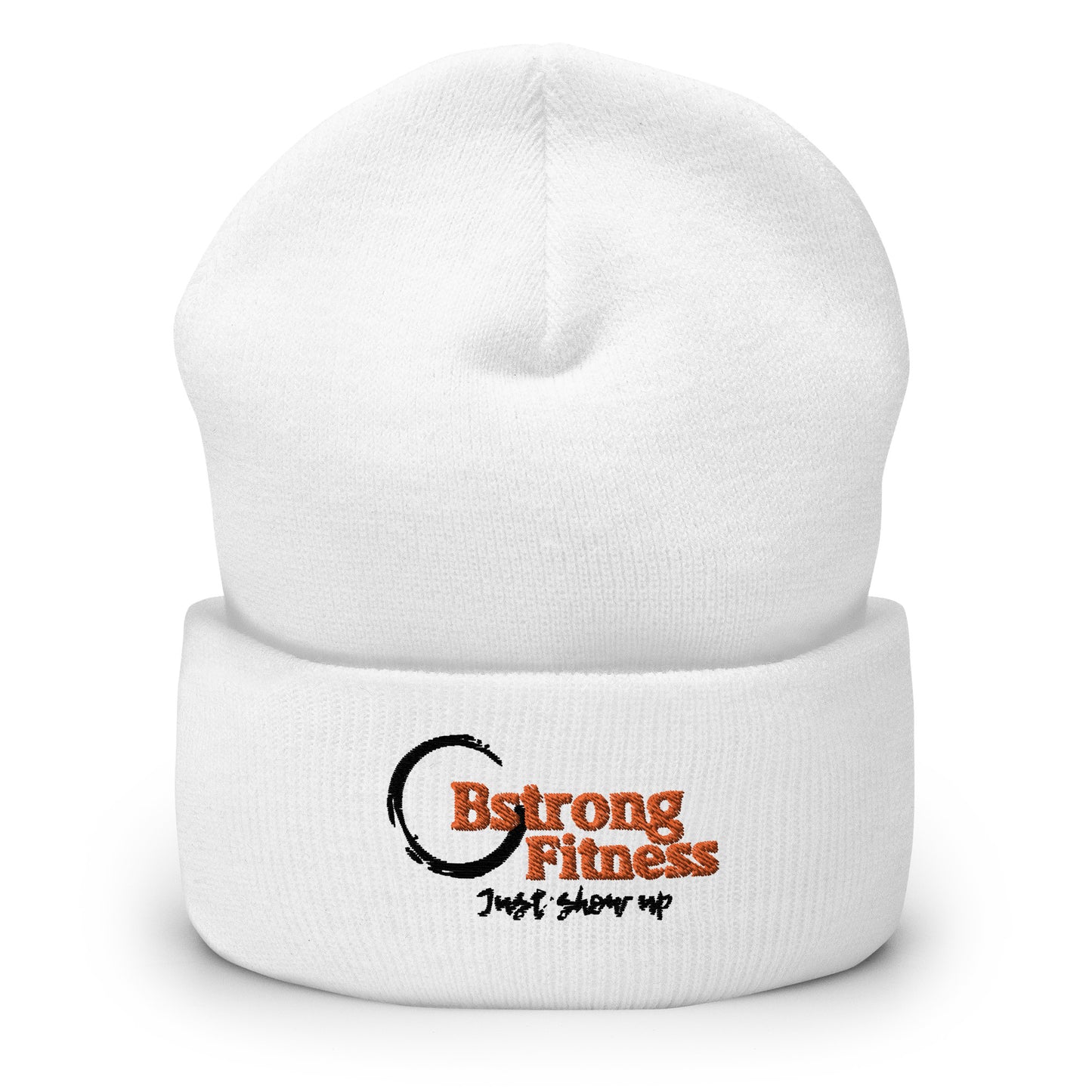 Cuffed Beanie White Classic Orange