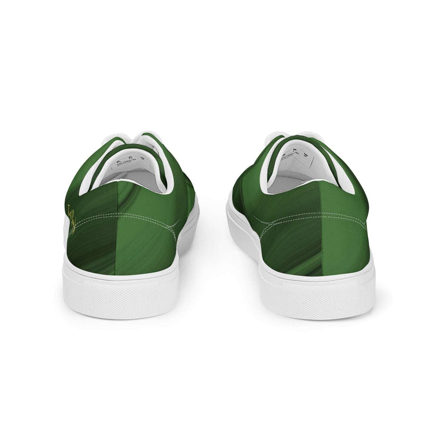 Men’s lace-up canvas shoes green