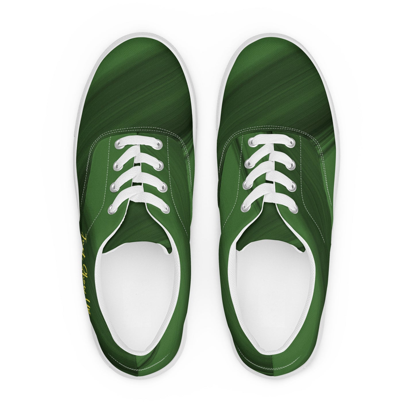 Men’s lace-up canvas shoes green