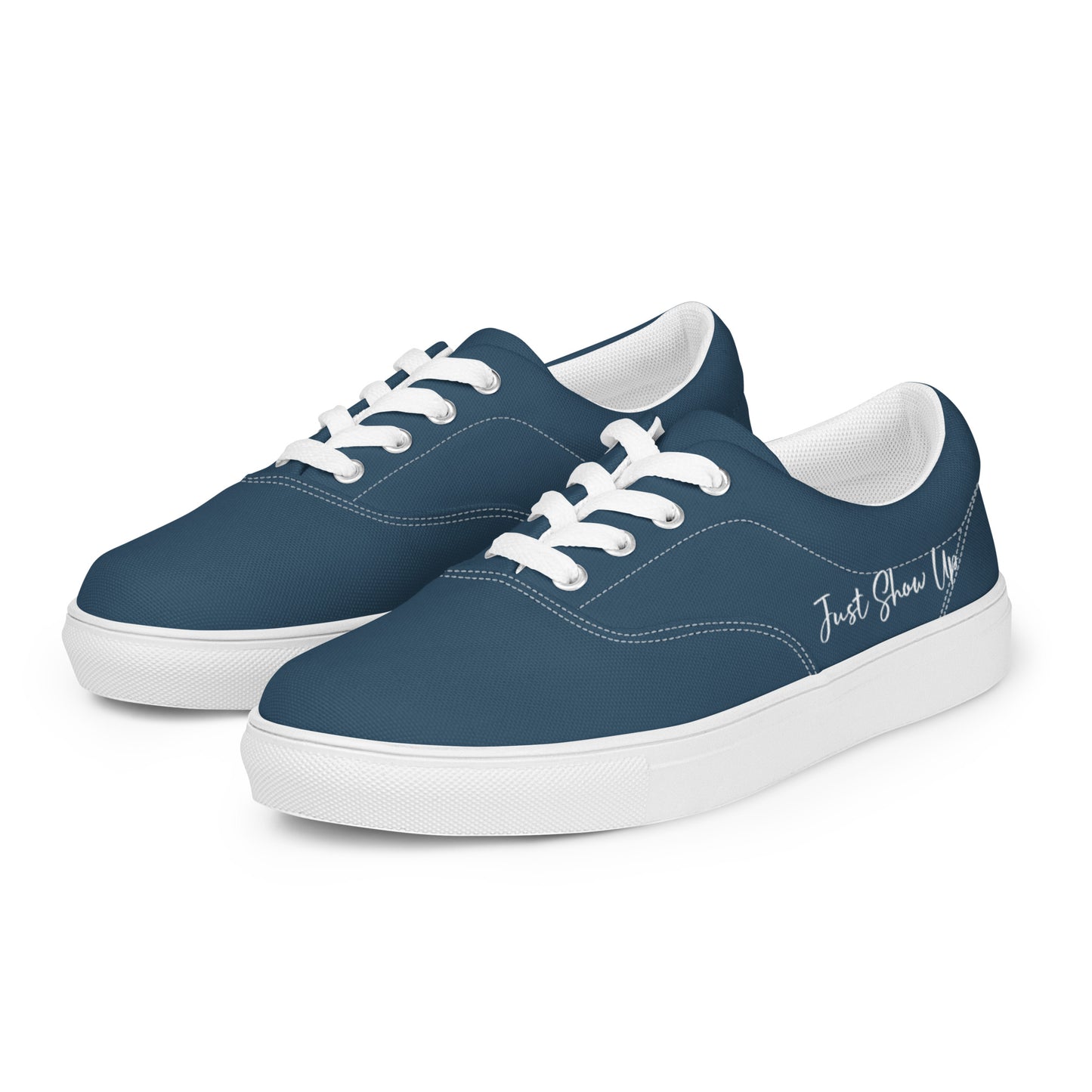 Men’s lace-up canvas shoes Dark Blue