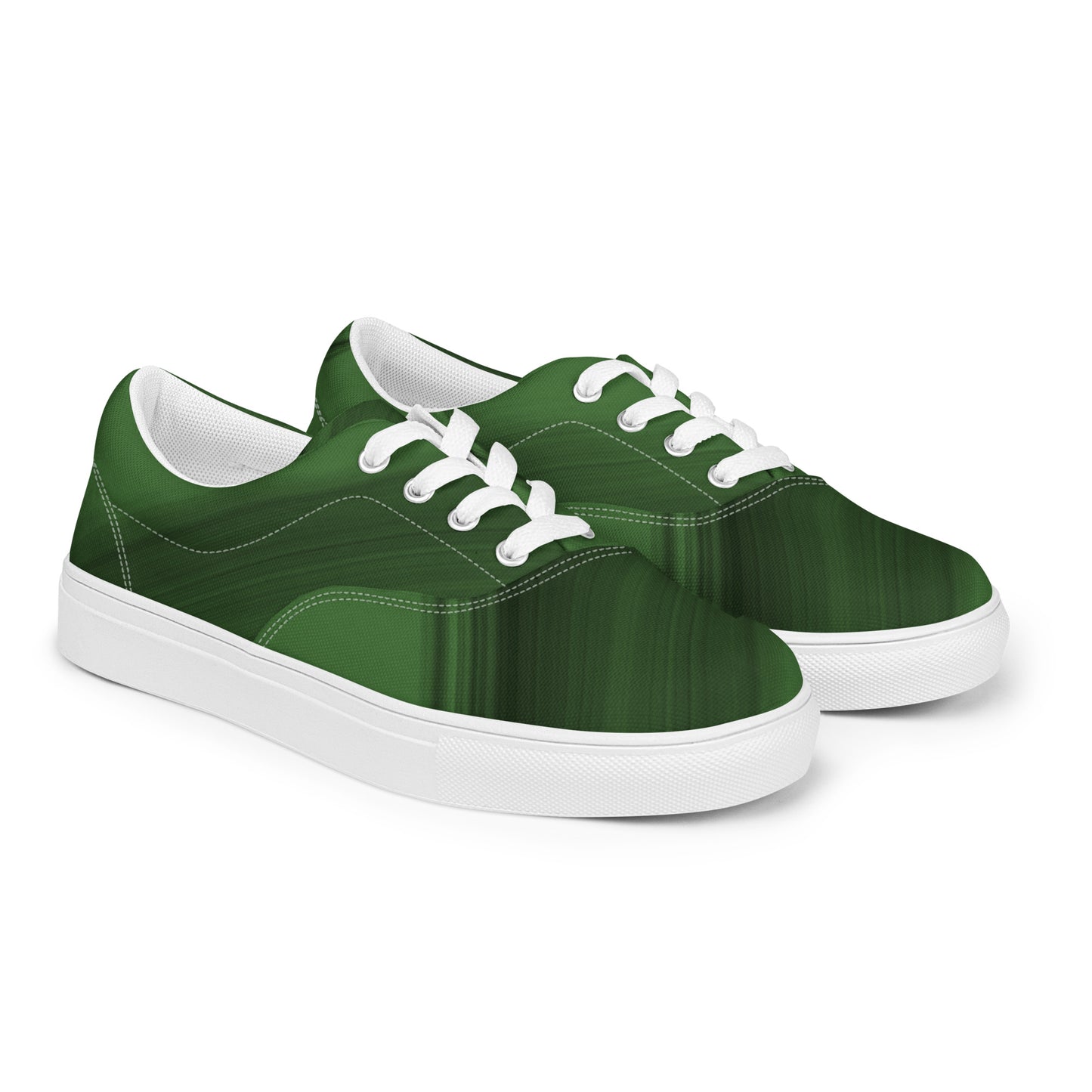 Men’s lace-up canvas shoes green