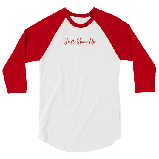 3/4 sleeve raglan shirt Red