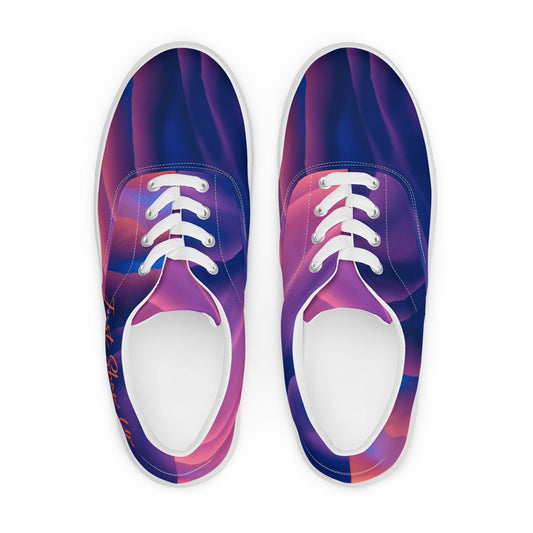 Women’s lace-up canvas shoes Purple