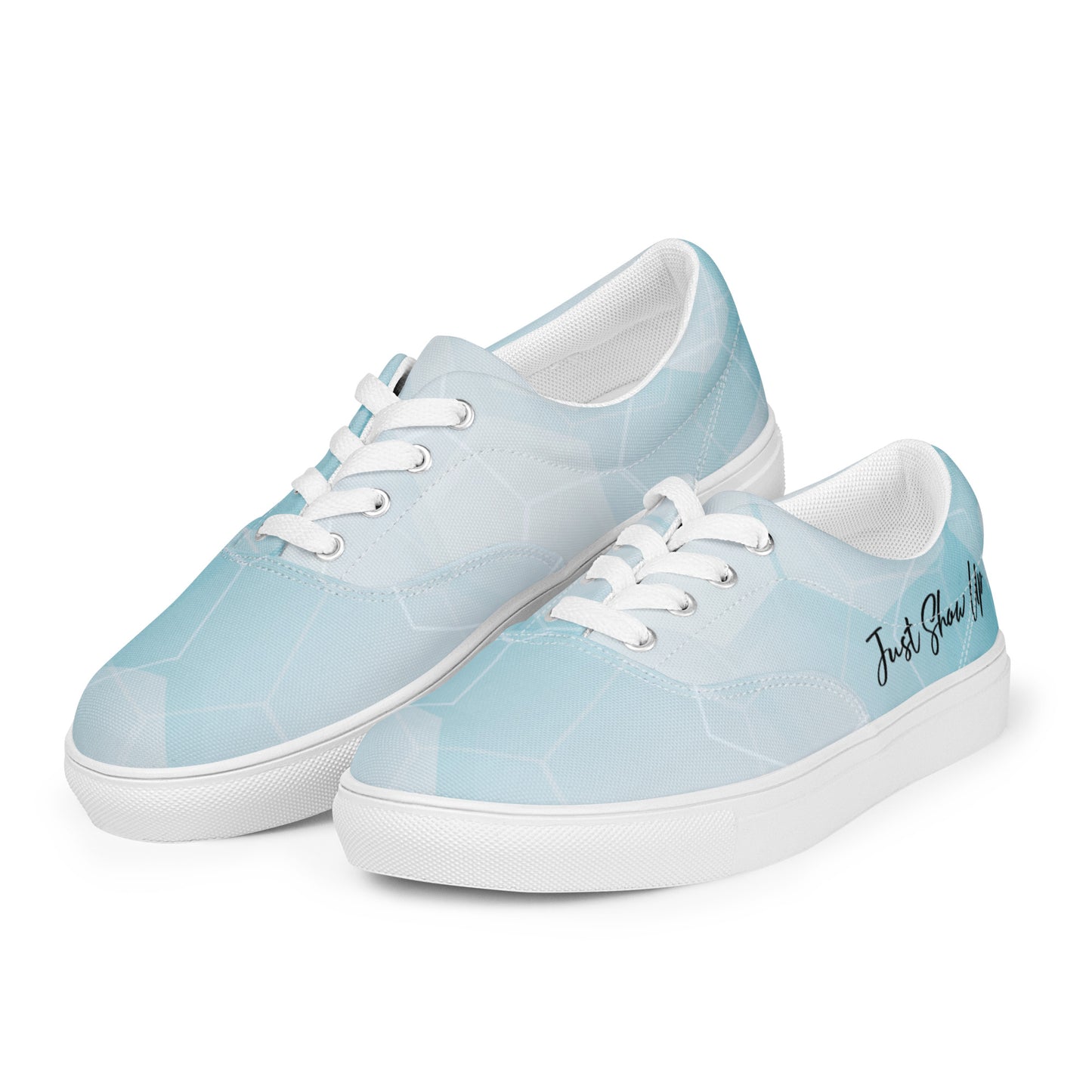 Women’s lace-up canvas shoes Blue Cloud