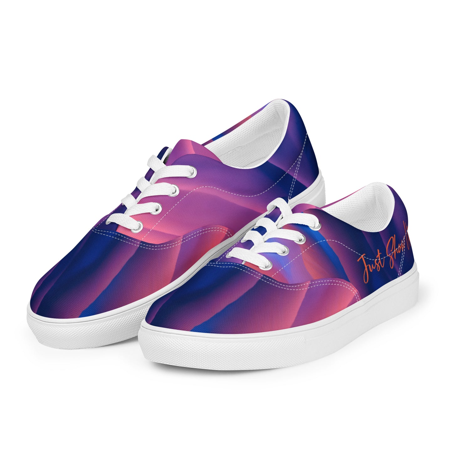 Women’s lace-up canvas shoes Purple