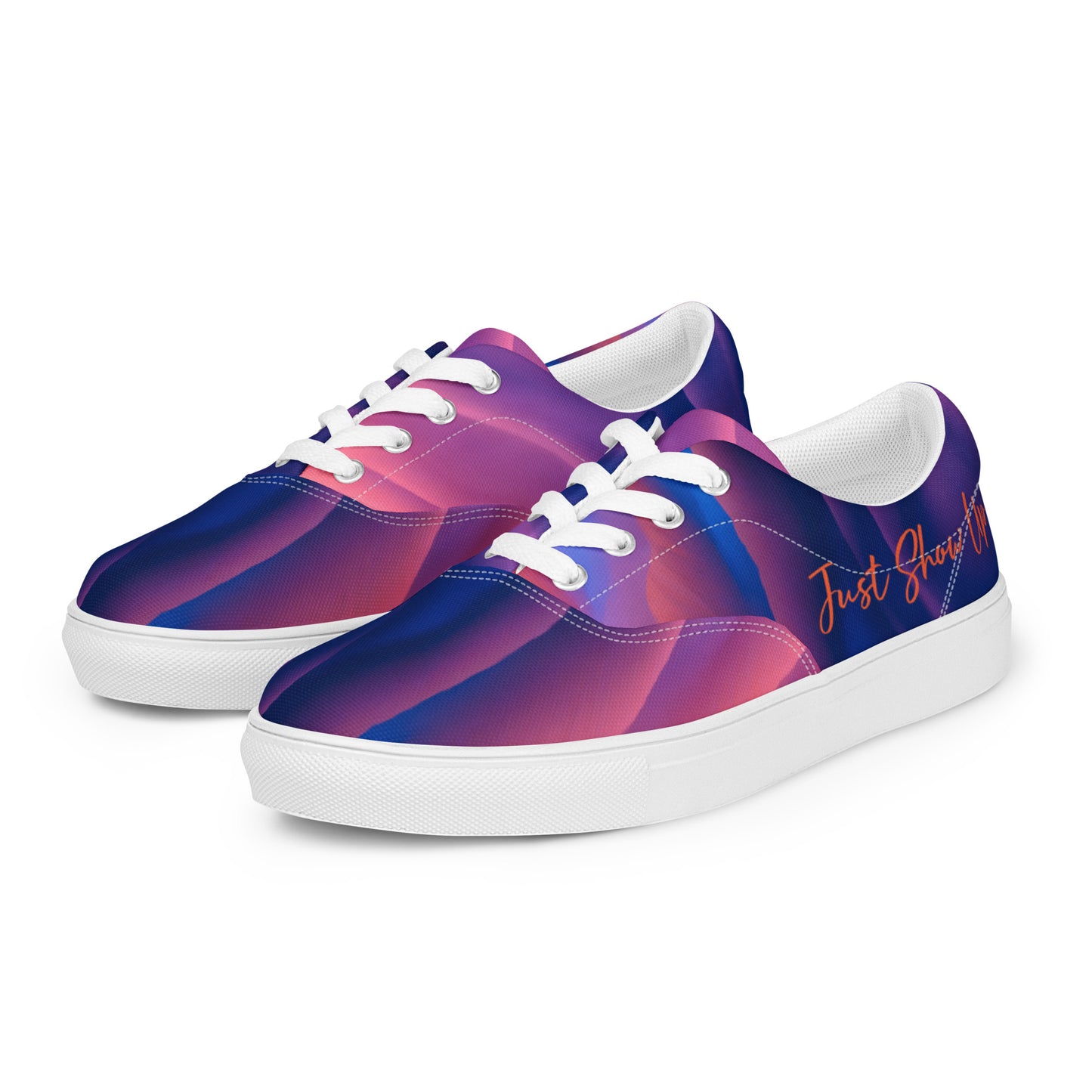 Women’s lace-up canvas shoes Purple