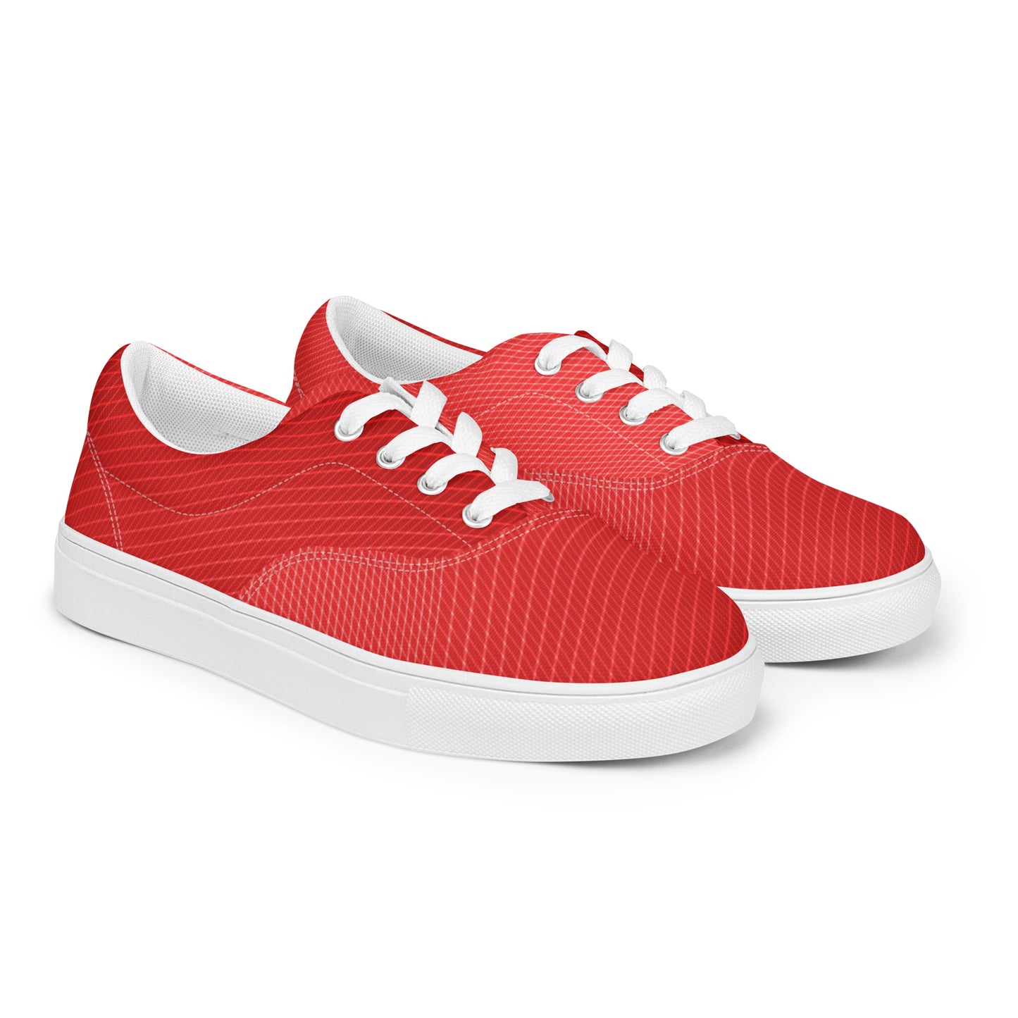 Women’s lace-up canvas shoes Red