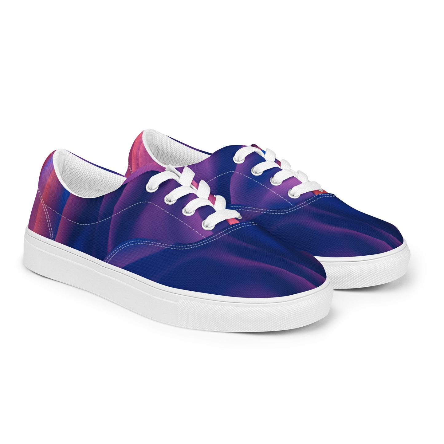 Women’s lace-up canvas shoes Purple